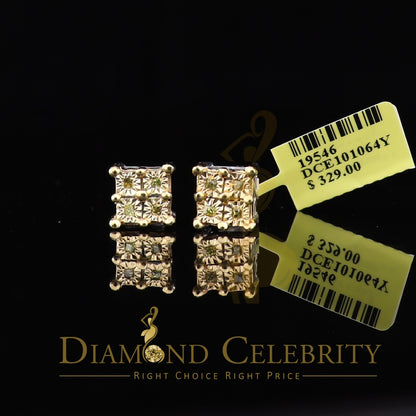 DiamondCelebritees Diamond 0.10ct 925 Sterling Silver White Stud For Men's & Women's Stud Earrings
