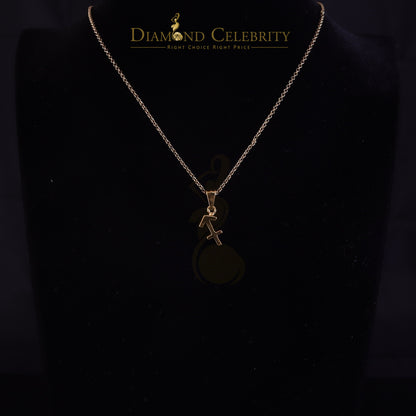 DiamondCelebritees 0.34ct Cubic Zirconia Yellow Silver SAGITTARIUS-DECEMBER Pendant Men's & Women's