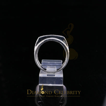 DiamondCelebritees Trendy Micro 0.33ct Real Diamond Men's 925 Silver White Band Style Ring Sz 10