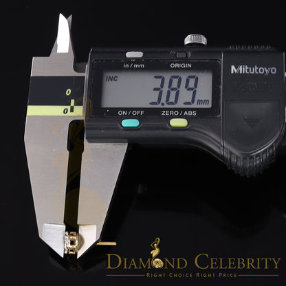 DiamondCelebritees0.50 CT Real Diamond with 10K Real Yellow Gold with Round Stud Earrings