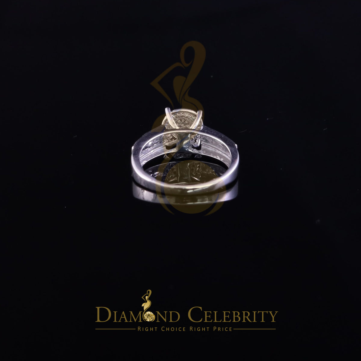 DiamondCelebritees 0.15CT Real Diamond 925 Sterling White Silver Engagement Round Womens Ring Sz 7