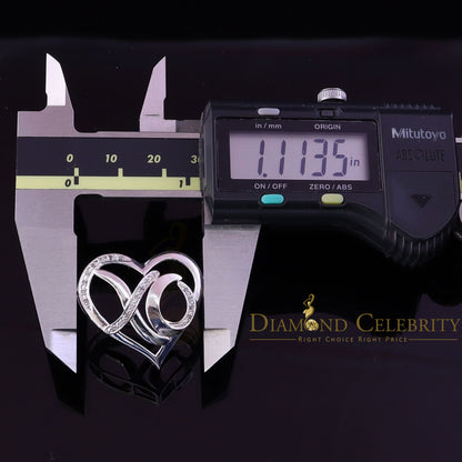 DiamondCelebritees  0.10ct Real Diamond Valentine Special "HEART" Pendant 925 Sterling Silver White