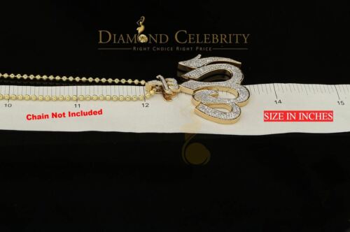 DiamondCelebritees Promising Yellow Sterling Silver Allah Shape Pendant with 2.77ct Cubicn Zirconia