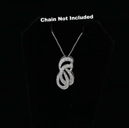 DiamondCelebritees White Sterling Silver Pendant with Charming FASHION Shape 0.28ct Cubic Zirconia
