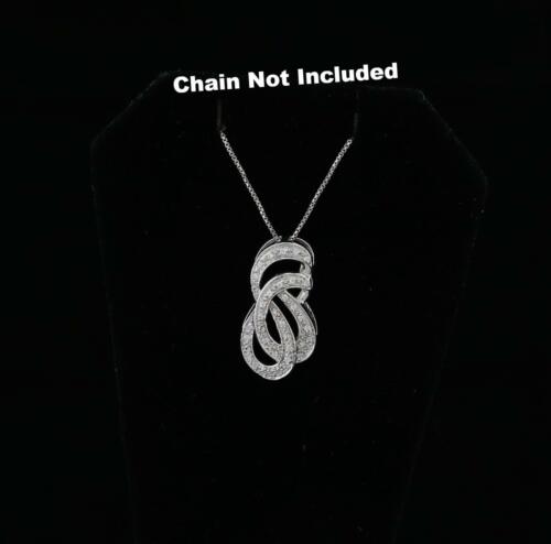 DiamondCelebritees White Sterling Silver Pendant with Charming FASHION Shape 0.28ct Cubic Zirconia