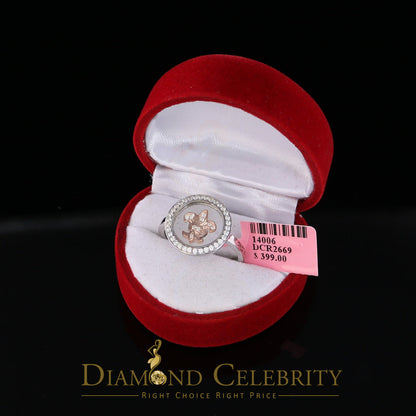 DiamondCelebritees White 0.50ct 925 Sterling Silver Fleur de lis Cubic Zirconia Women's Ring Size 7