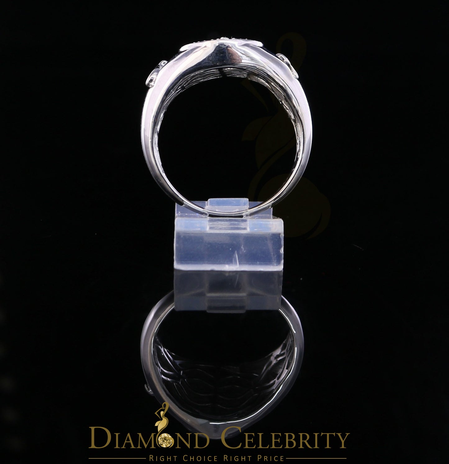 DiamondCelebritees 0.50CT Real Diamond 925 Sterling Silver White Fashion Masonic Men's Ring Size 12