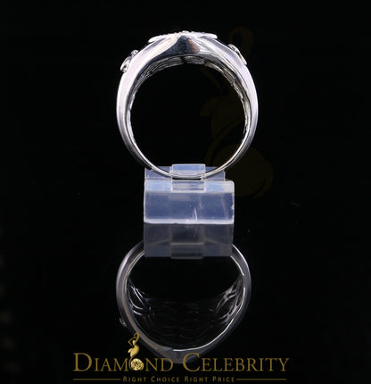 DiamondCelebritees 0.50CT Real Diamond 925 Sterling Silver White Fashion Masonic Men's Ring Size 12