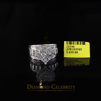DiamondCelebritees Cindarella White Real Diamond 0.33ct 925 Silver Women Engagement Heart Ring SZ 7