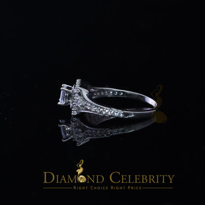 DiamondCelebritees 1.0CT 925 Sterling Silver White Ladies Ring Cubic Zirconia Ring Size 7