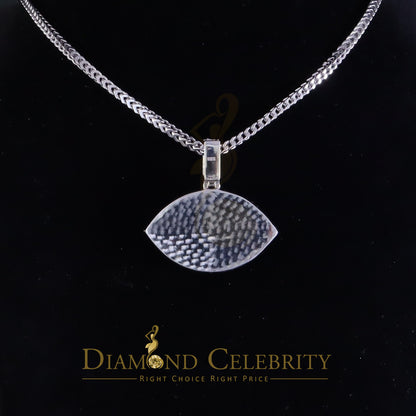 Diamondcelebritees  5.0ct VVS D Moissanite White Yellow Silver Charm Evil Eye Pendant Men's /Women's