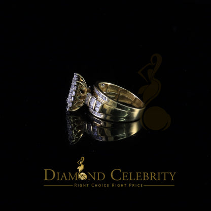DiamondCelebritees 925 Sterling Yellow Square 2.36 ct Cubic Zirconia Silver Womens Ring Size 8