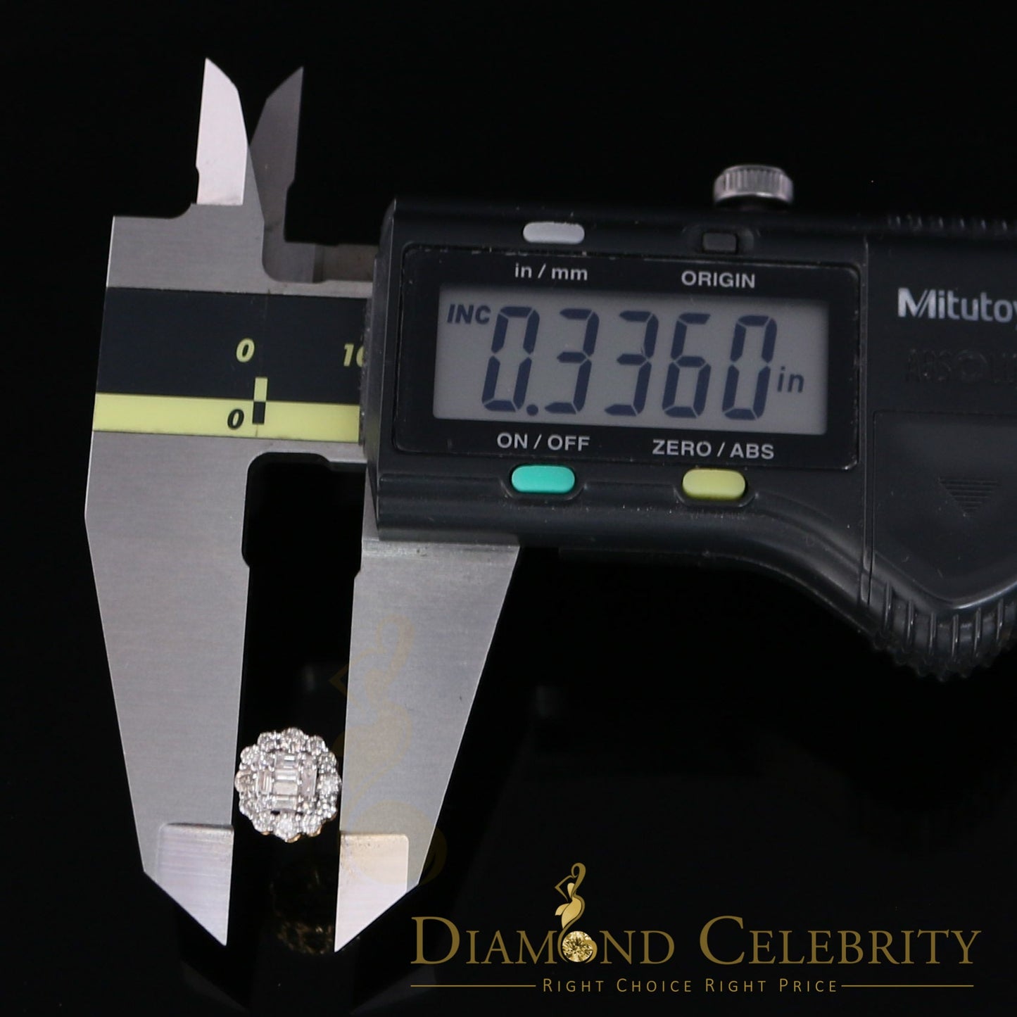 DiamondCelebritees 10K Real Yellow Gold with 0.66CT Real Diamond Men's/Women's Stud Earrings