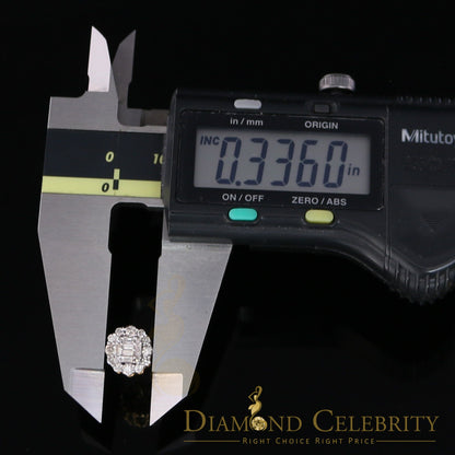 DiamondCelebritees 10K Real Yellow Gold with 0.66CT Real Diamond Men's/Women's Stud Earrings