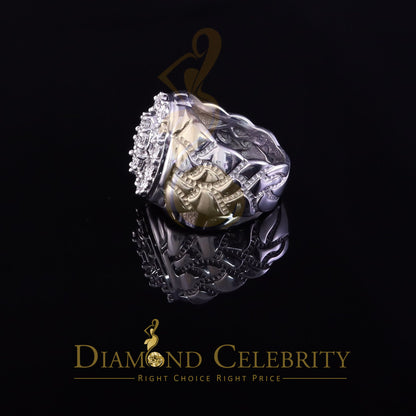 DiamondCelebritees 0.10CT Real Diamond 925 Sterling White Silver Round Womens Engagement Ring Size8