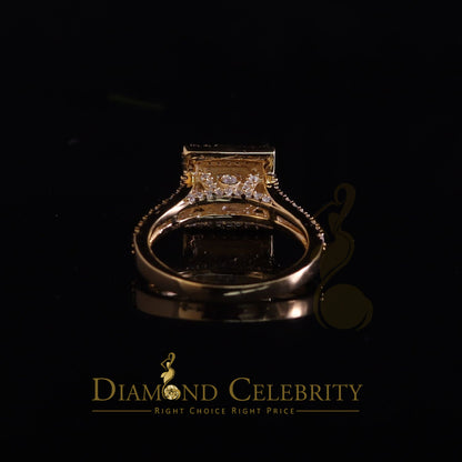 King Of Blings  10K Yellow Gold 2.00CT 'VVS' 'FL' D clr Princess Cut Moissonite Womens Ring S/7