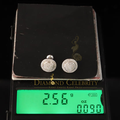 DiamondCelebritees Aretes Para Hombre Square 925 White Silver 0.33ct Diamond Women & Men Earrings