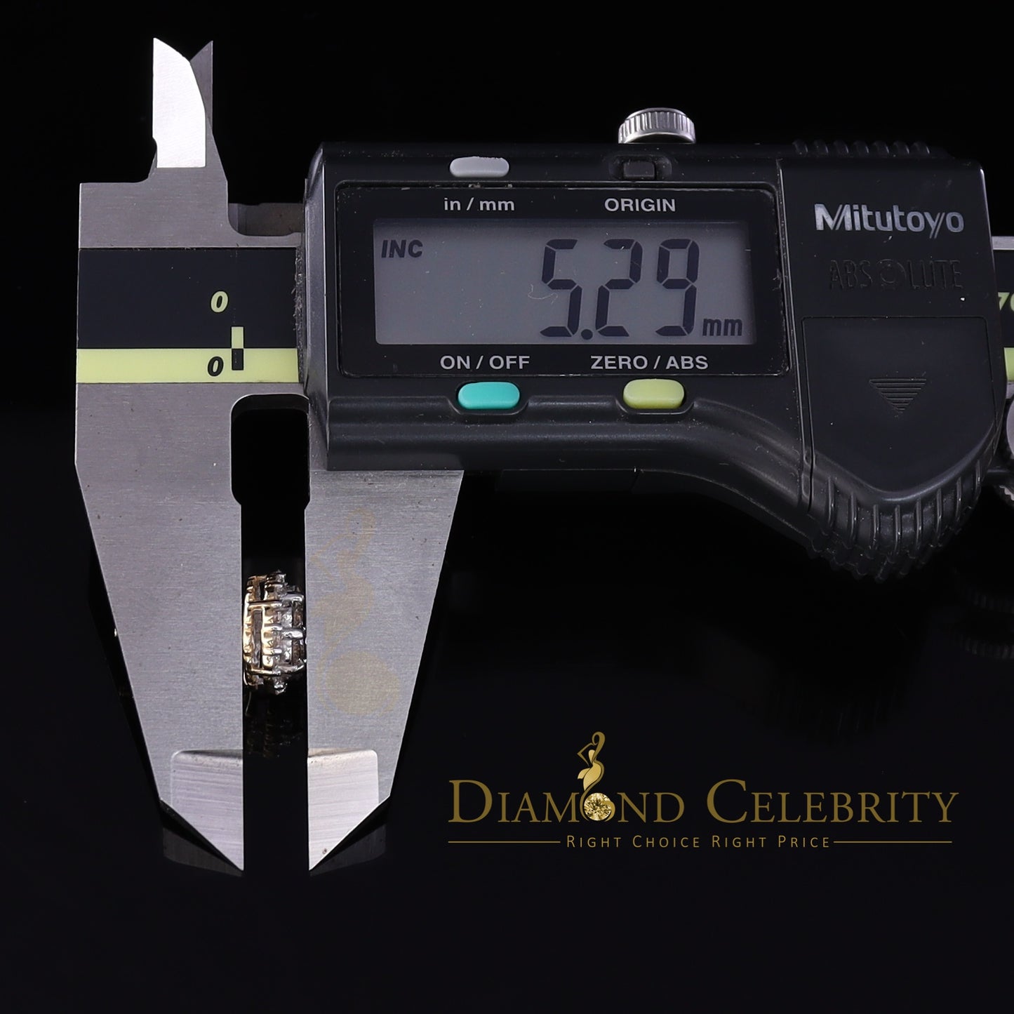 DiamondCelebritees 10K Real Yellow Gold w/Real 1.33 CT Diamond Men's/Women's Stud Earring