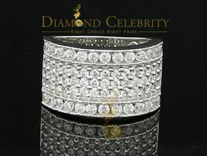 DiamondCelebritees White Cubic Zirconia 2.20ct Hip Hop Rapper Engagement Ring For Ledies Size 8