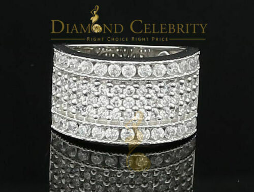 DiamondCelebritees White Cubic Zirconia 2.20ct Hip Hop Rapper Engagement Ring For Ledies Size 8