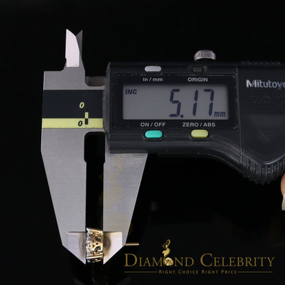 DiamondCelebritees Men's/Women's 10K Real Yellow Gold with 1.20CT Real Diamond Stud Earrings