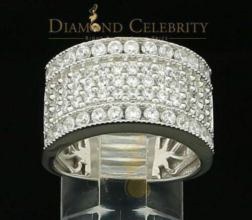DiamondCelebritees White Cubic Zirconia 2.20ct Hip Hop Rapper Engagement Ring For Ledies Size 8
