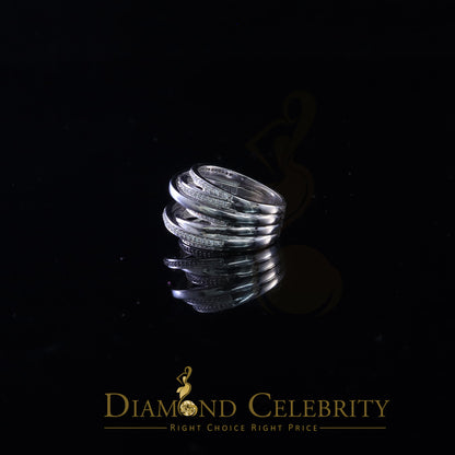 DiamondCelebritees 1.50ct Sterling Silver 925 White Cubic Zirconia Multi Round Ladie's Ring Size 9