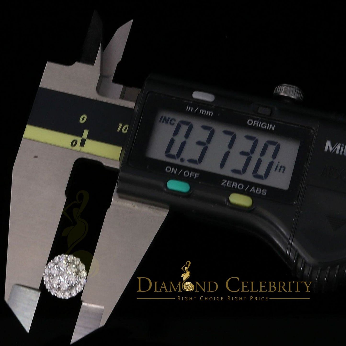 DiamondCelebritees  925 White Silver 1.96ct Cubic Zirconia Hip Hop Women's & Men's Round Earrings