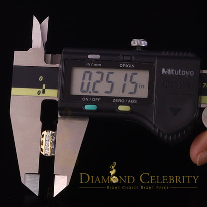 DiamondCelebritees Real Moissanite Square Earrings 10k Real Yellow Gold 4.50ct VVS 'D' Color