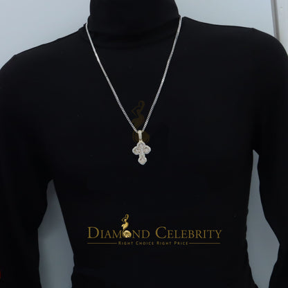 Diamondcelebritees  New Buttony Cross 925 Silver White 4.50ct VVS D Moissanite Pendant Men's/Womens