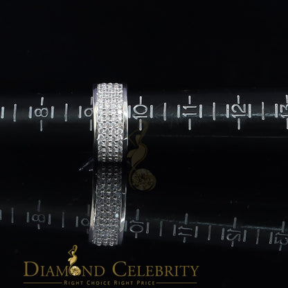 DiamondCelebritees 925 SilverJewelry White 16.0ct Cubic Zirconia Wide Octagon Men's Ring Size 9.5