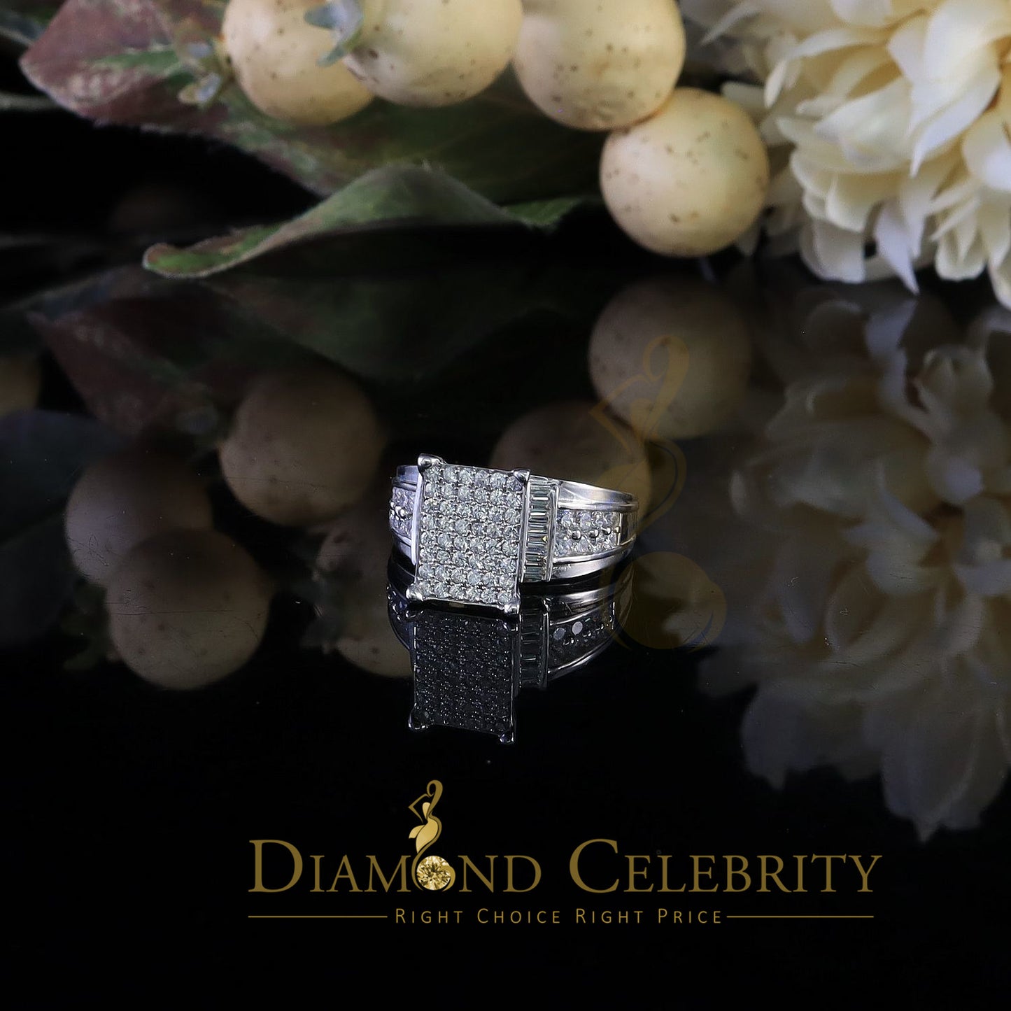 DiamondCelebritees 925 White 2.08ct Cubic Zirconia Silver Cinderella Engagement Women's Ring Size 8