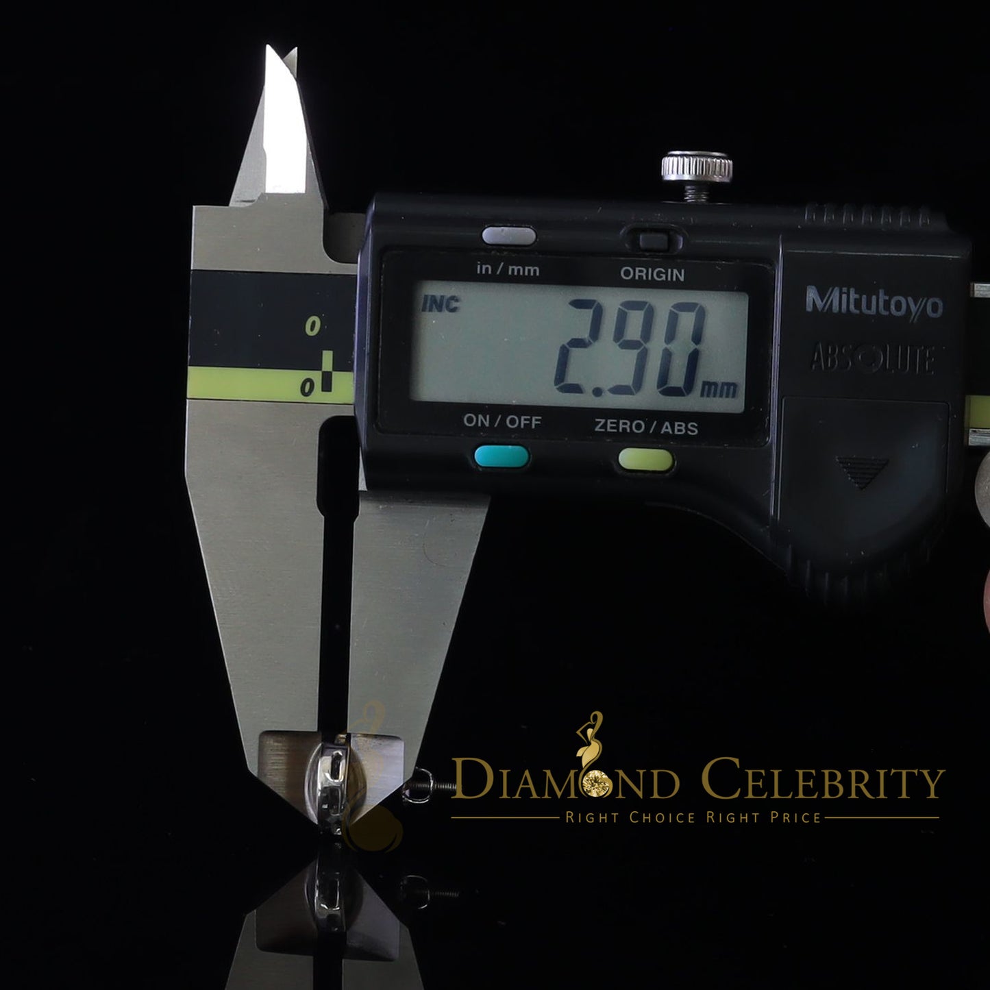 DiamondCelebritees  0.78ct Cubic Zirconia 925 Yellow Silver Women's & Men's Hip Hop Round Earrings