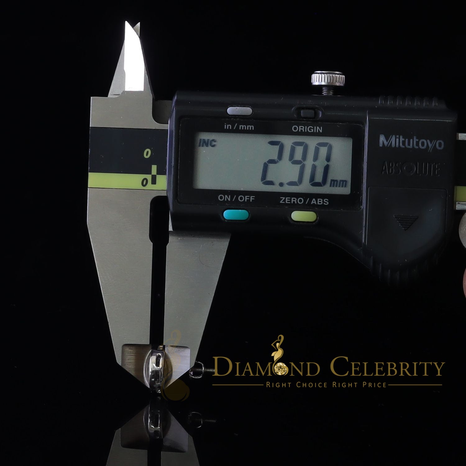 DiamondCelebritees  0.78ct Cubic Zirconia 925 Yellow Silver Women's & Men's Hip Hop Round Earrings