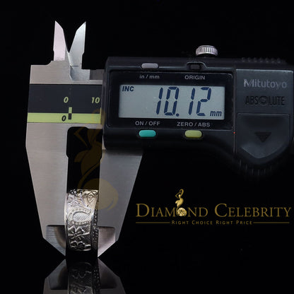 DiamondCelebritees White 925 Sterling Silver Lucky Solid Good Luck Women's Ring SZ 7