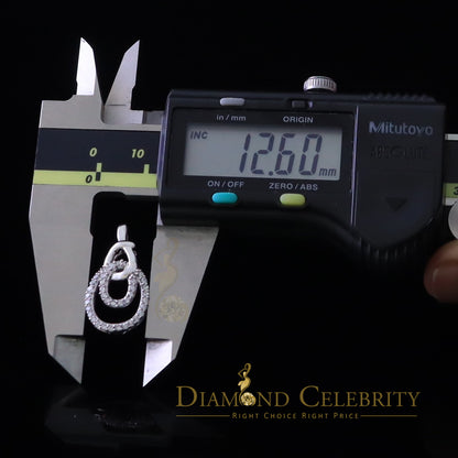 DiamondCelebritees White Sterling Silver Attractive Charm FASHION Pendant 2.64ct Cubic Zirconia