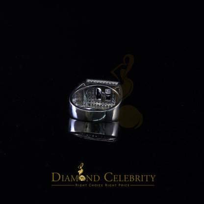 DiamondCelebritees Diamond Celebrity 6.0ct Cubic Zirconia White Silver Men's Square Ring Size 9