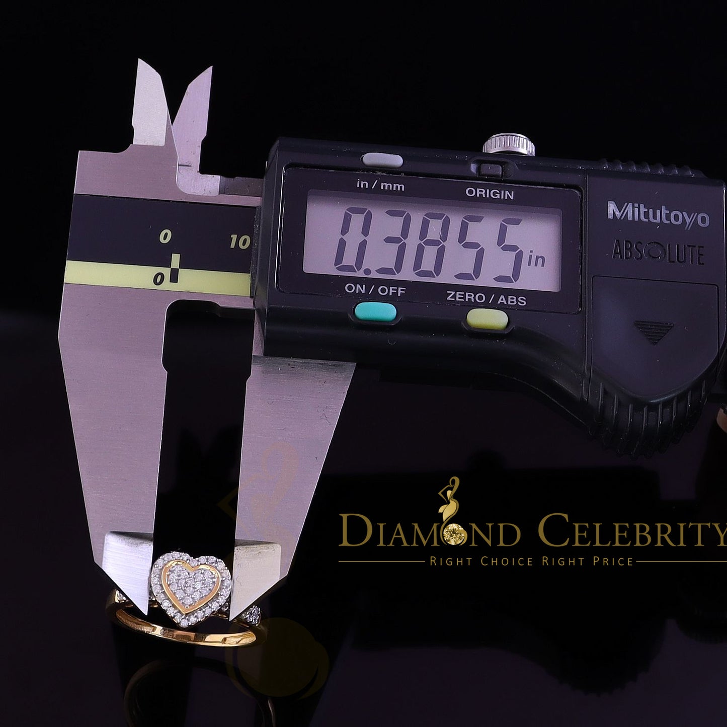 DiamondCelebritees 925 Silver 0.59ct Shiny Cubic Zirconia Yellow Heart Engagement Womens Ring SZ 7