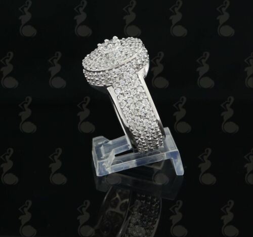 DiamondCelebritees 925 Sterling Silver 9.00ct White Cubic Zirconia Womens Engagement Ring Size 9