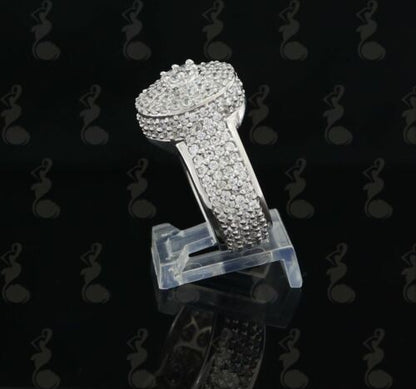 DiamondCelebritees 925 Sterling Silver 9.00ct White Cubic Zirconia Womens Engagement Ring Size 9