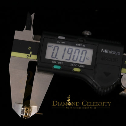 DiamondCelebritees  3.8ct Cubic Zirconia 925 Yellow Silver Women's & Men's Hip Hop Square Earrings