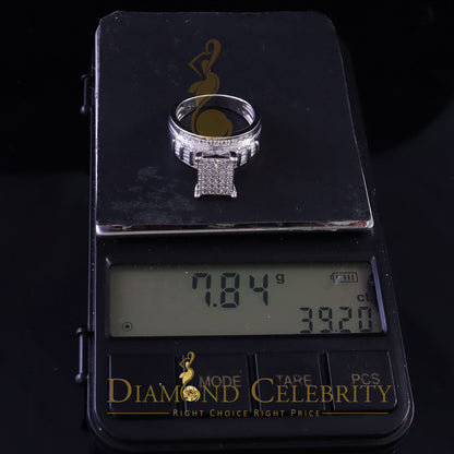 DiamondCelebritees 2.25ct Cubic Zirconia 925 White Silver Cinderella Engagement Women's Ring Size 8