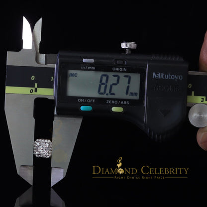 DiamondCelebritees  0.98ct Cubic Zirconia 925 Yellow Silver Women's & Men's Hip Hop Square Earrings
