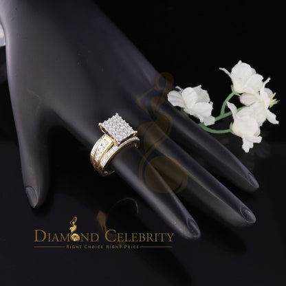 DiamondCelebritees 3.80ct Yellow 925 Silver Cinderella Cubic Zirconia Womens Engagement Ring Size 8