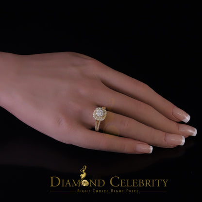 King Of Blings  10K Yellow Gold 2.00CT 'VVS' 'FL' D clr Cushion Cut Moissonite Womens Ring S/7