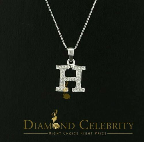 DiamondCelebritees Attractive Sterling SilverAll Alphabet Letter White Pendant with Cubic Zirconia