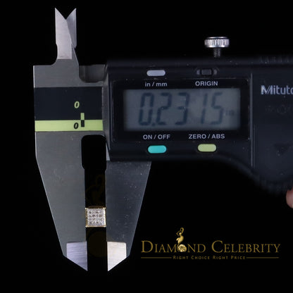 DiamondCelebritees 0.10ct Diamond Stud Earrings For Women Yellow 925 Silver Stud For Men