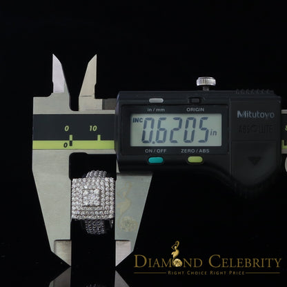 DiamondCelebritees 925 Silver White 8.50ct Cubic Zirconia Wide Square Womens Engagement Ring SZ 7.5