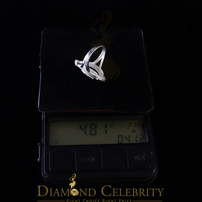 DiamondCelebritees White CZ 925 Sterling Silver Catholic St Jude Fancy Women's Religious Ring SZ 7