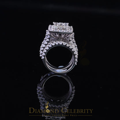 DiamondCelebritees 925 Sterling White Silver Round Cubic Zirconia Luxury Bridal Set Ring Size 8